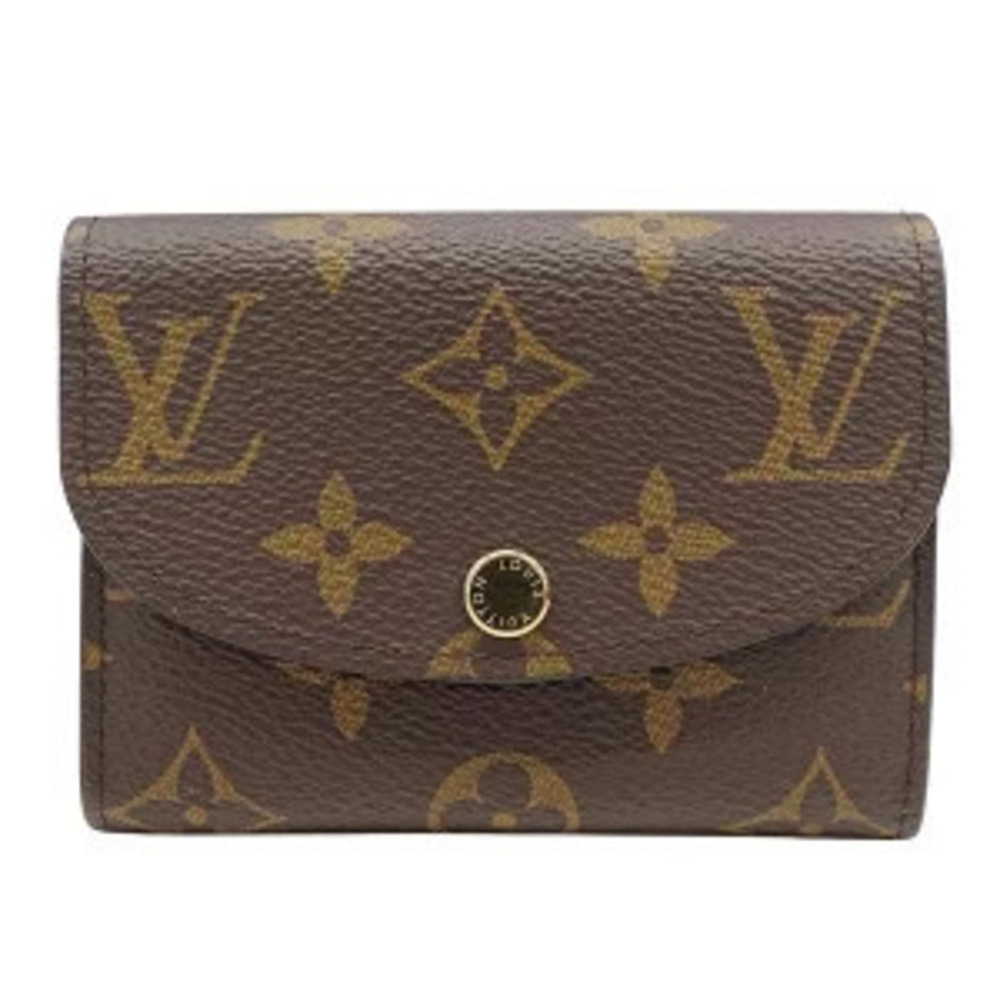 Louis Vuitton Wallet Coin Case Monogram Canvas Rosalie Rose Pink Ballerine Brown
